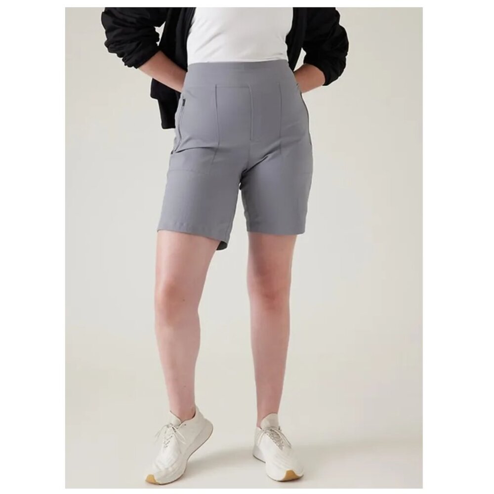 Athleta Trekkie Bermuda Gray Shorts